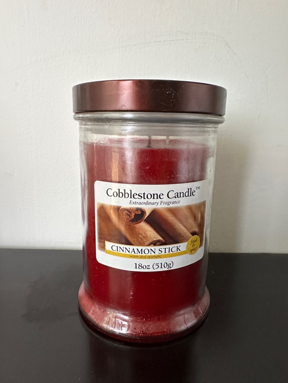 Cinnamon Stick Jar Candle - Red